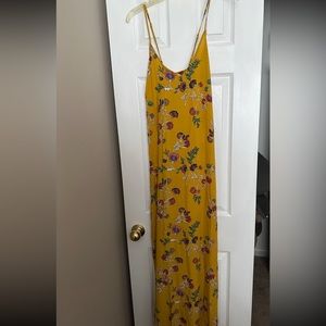 Old Navy mustard spaghetti strap crisscross back
